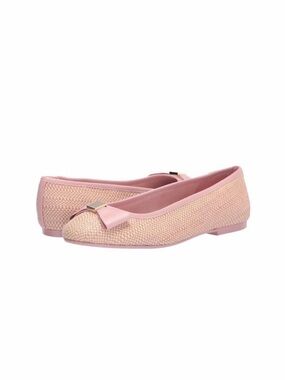TED BAKER Sualli Bow Raffia Pink Ballet Flat Size 39.5 / 9